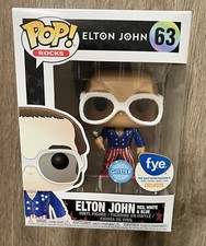 Elton John GLITTER #63 Funko Pop Rocks Red White And Blue 2017 FYE Exclusive