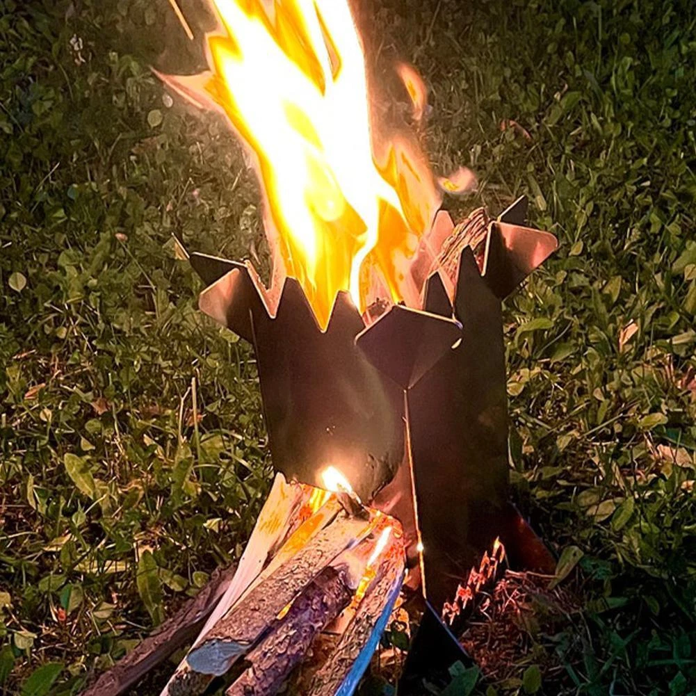 Portable Stove Stainless Steel Flat Combination Firewood Outdoor Cooxpa  I8U5 | eBay