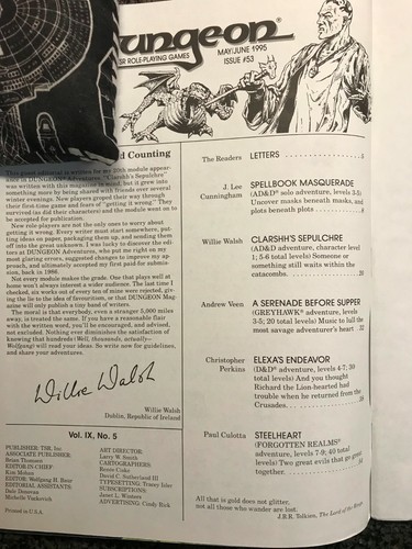 ✰SHIPS FREE/US✰ AD&D/D&D ✰ DUNGEON Magazine # 53 ✰ Crypt Thing/FORGOTTEN REALMS - Picture 6 of 6