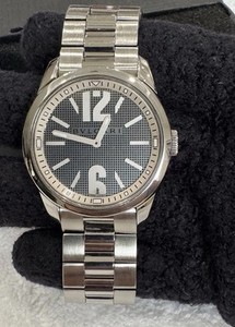 BVLGARI Solotempo シルバー レザー BVLGARI ブルガリ 腕時計 ソロテンポ ST29S SS/革 シルバー文字