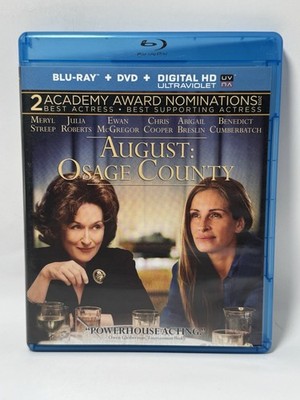 August Osage County Blu-Ray DVD 2-Disc Movie Julia Robert Meryl Streep