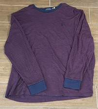 Polo Ralph Lauren Men  s Sweatshirt Xtra Large Blue Purple Striped Crewneck