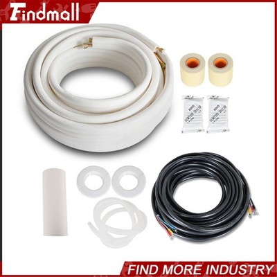 Findmall 50 Feet Mini Split Installation Kit - 1/4'' & 3/8'' Copper Line Set