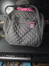 delsey paris soft air under seat luggage quilted carry on bag with rollers