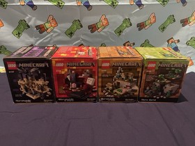 LEGO Minecraft Micro World: 21102, 21105,  21106, 21107 New Sealed Retired Sets