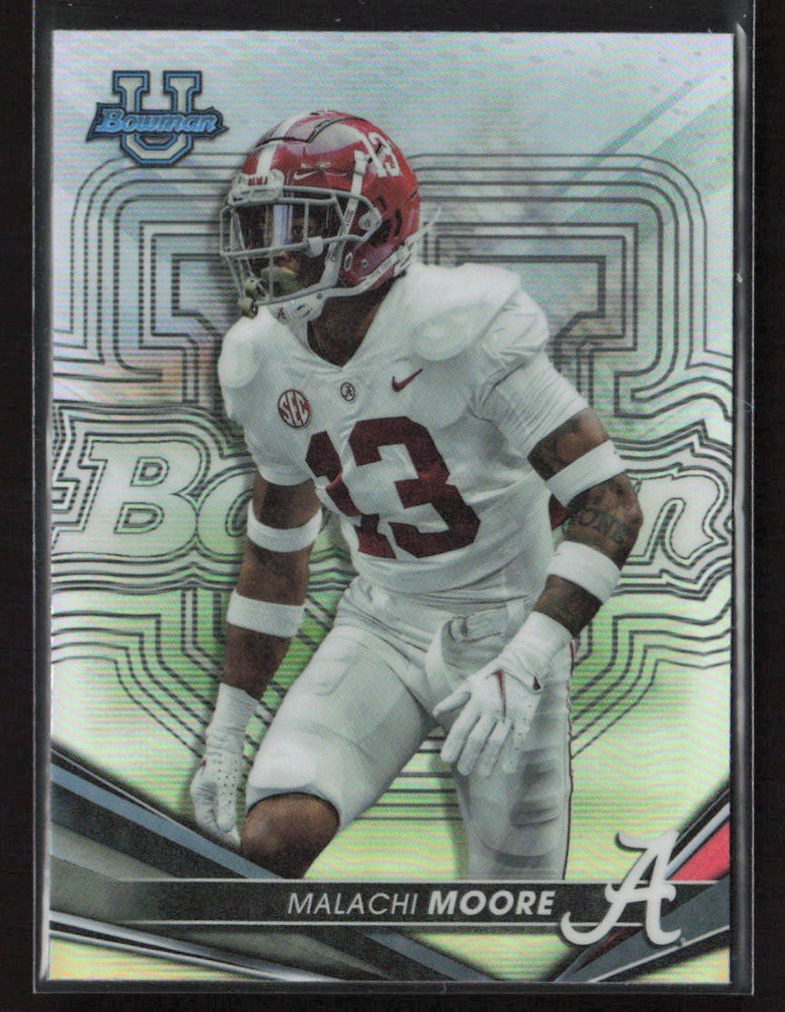 Malachi Moore 2022-23 Bowman's Best University #28 Refractor Alabama Tide