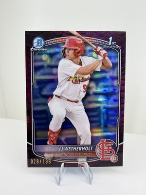 JJ Wetherholt 2025 Bowman 1st Reptilian Fuchsia Refractor /199 SP