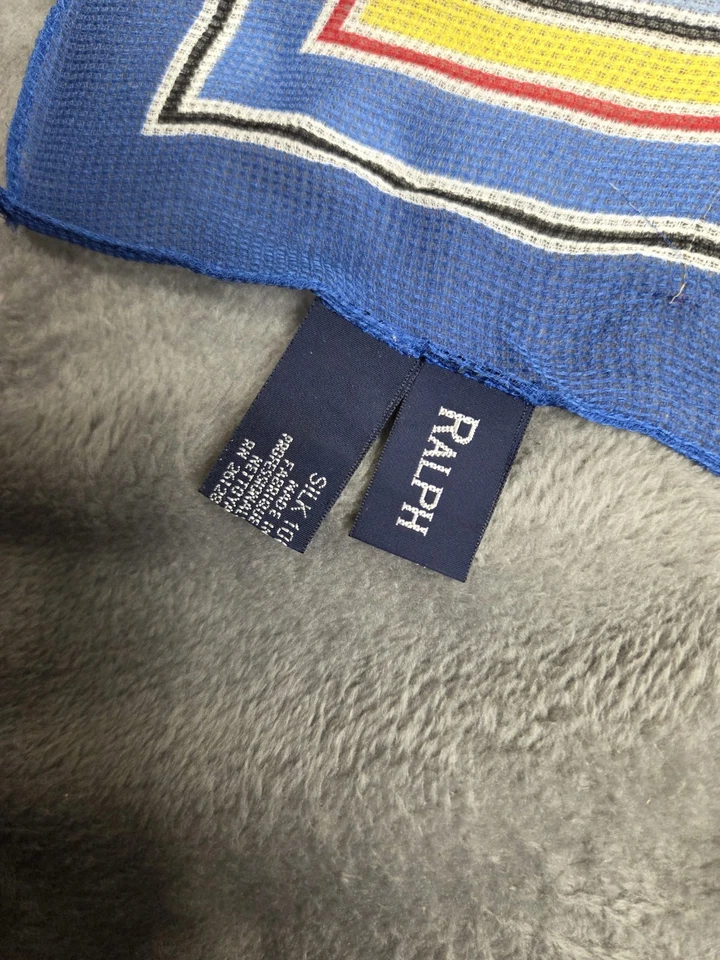 Vintage Ralph Lauren Square Scarf Textured 16x17 Pocket Square Made In Japan  - Image 2 of 4