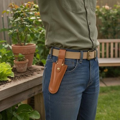 Garten Astschere Scheide Tragbar Leder Astschere Sicherung für Outdoor Arbeiten