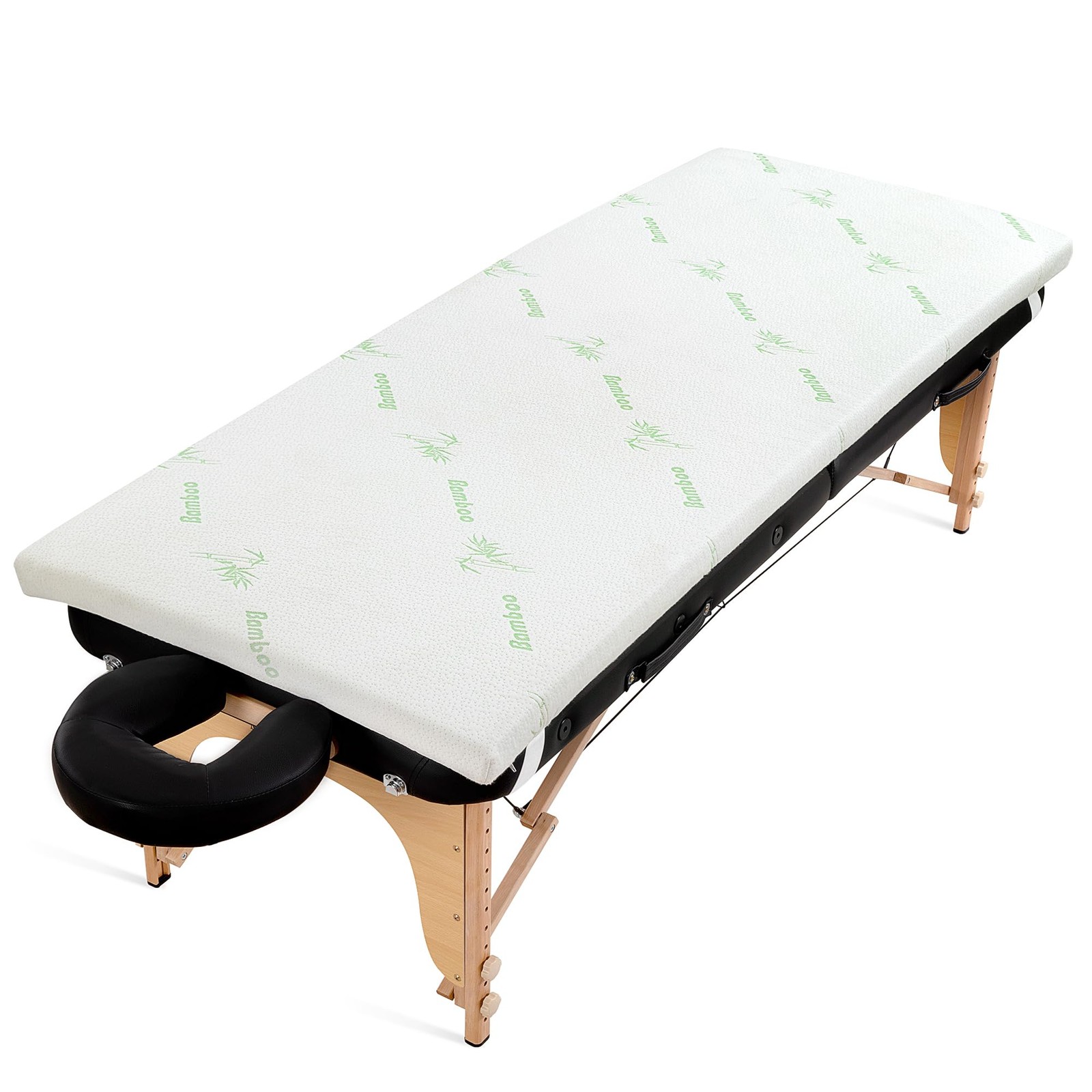 Cooling Bamboo-Derived Rayon Memory Foam Massage Mattress Topper