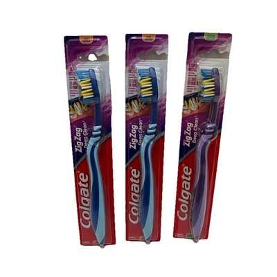 Colgate Wave ZigZag Soft Medium Toothbrushes Deep Clean Lot of 3 Seal New