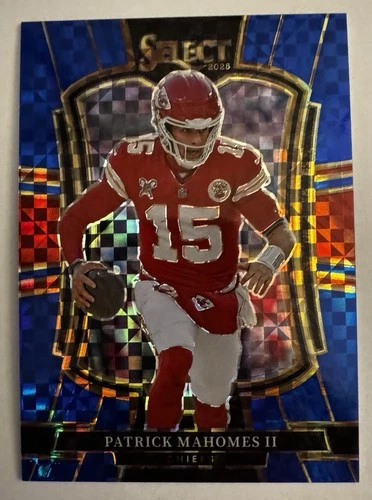 2025 Panini Select PATRICK MAHOMES Premier Level Blue SP 036/175 Chiefs No. 107