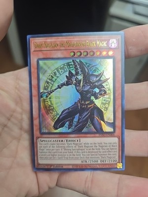 DARK MAGICIAN THE MAGICIAN OF BLACK MAGIC ULTRA RARE INFO-EN006 1ST ED YUGIOH NM