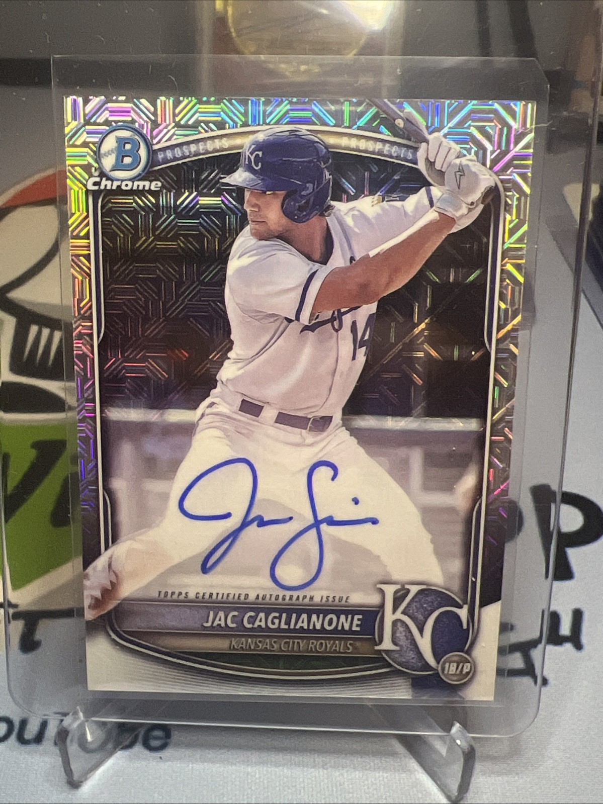 2025 Bowman Chrome Prospect Jac Caglianone Mega Box Mojo Auto #BMA-JC Royals