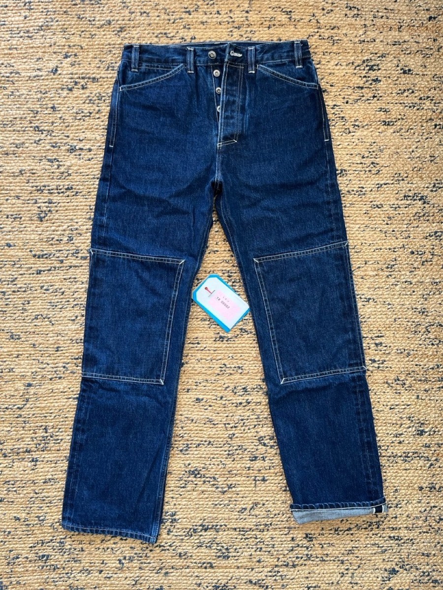 LEJ Knee Patch Work Jean in Washed Selvedge Denim size 30 US$435