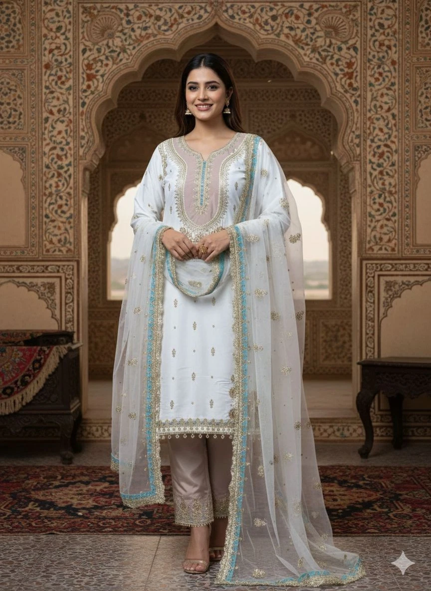 Size L Net Pakistani Salwar Kameez for sale | eBay