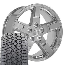 2364 Chrome 20x9 Rims 27555r20 At Tires Set Fits Dodge Ram 2364 Chrome 20x9 Rims 27555r20 At Tires Set Fits Dodge Ram