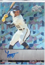 JESUS MADE 2026 LEAF METAL BLUE ICE STAINLESS AUTO ROOKIE CARD #D 1/1