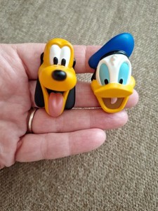 Set Of 2 Vintage Disney Drawer Pulls Knobs. Priss Prins, Inc. Pluto Donald Duck