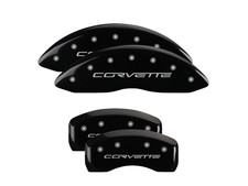 Mgp 13008scv6bk Black Front Rear Caliper Covers For 2005-2013 Chevy Corvette