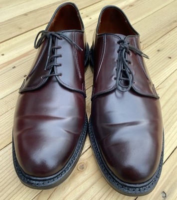 Allen Edmonds 9591 Leeds Burgundy Shell Cordovan Plain Derby Blucher 12EEE