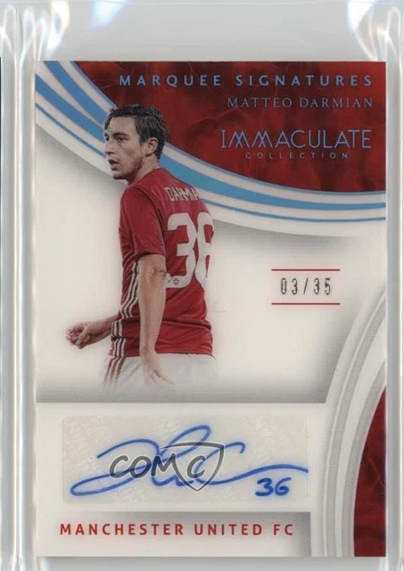 2017 Panini Immaculate Marquee Signatures Sapphire 3/35 Matteo Darmian Auto s6t