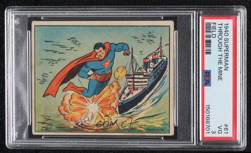 1940 Gum Inc Superman #61 Through The Mine Field