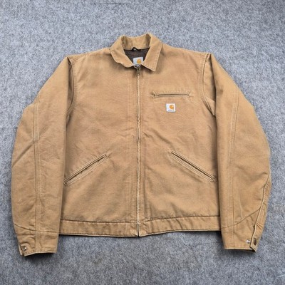 Vintage Carhartt Jacke Herren Large Braun Detroit Blanket Gefüttert Chore Coat EJ097