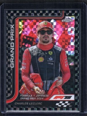 2025 Topps Chrome F1 Driver of The Day Charles Leclerc #125 Black Checker 02/10
