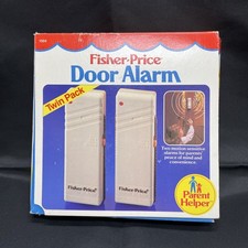 Rare Fisher Price Collectable Motion Sensitive Door Alarm 1986 Twin Pack in box