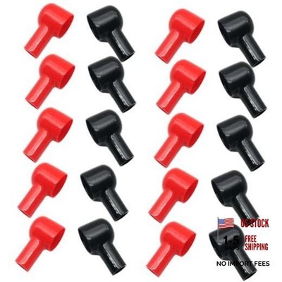 20Pcs Battery Terminals Boots Covers, 20x12mm Insulating Protector, Cable Lug