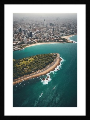 Moody Sydney Hafen gerahmtes Wandbild Poster Leinwanddruck Bild