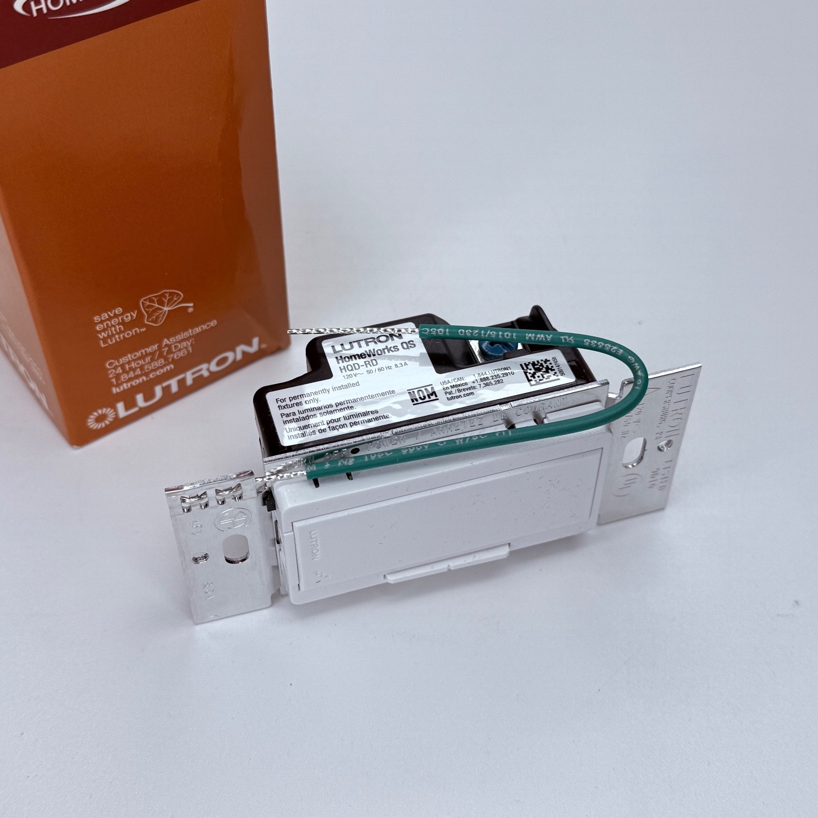 Lutron Homeworks QS HQD-RD-SW Remote Dimmer - Snow - NEW