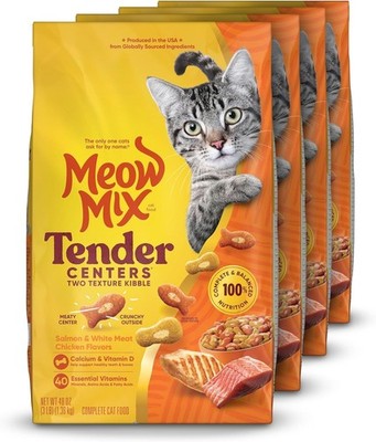 Tender Centers Dual-Texture Cat Food, Salmon & Chicken   4 Bags, 3lb Each