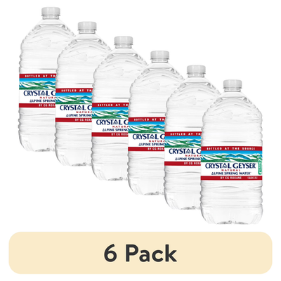 #ad 6 pack Crystal Geyser Alpine Spring Water 1 Gallon Plastic Jug @ $12.41