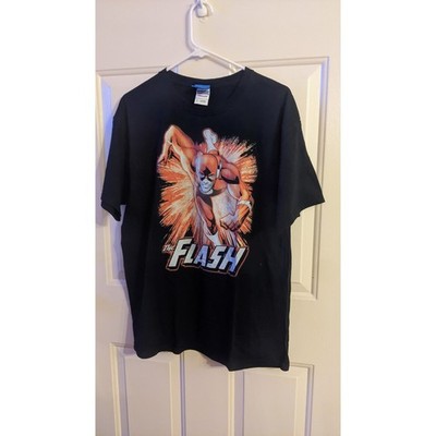 Justice League The Flash T Shirt Black Short Sleeve Graphic Vintage, Large