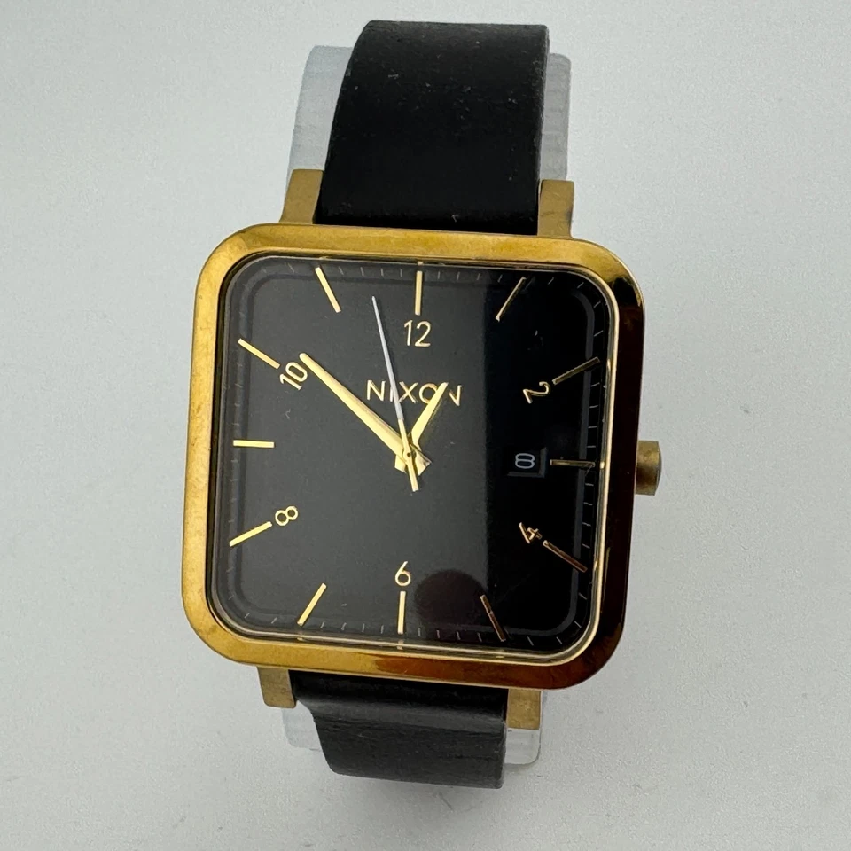 Nixon Quartz Watch the Ragnar 36 Women 50m Gold Tone Steel Square New Battery - Image 2 of 4