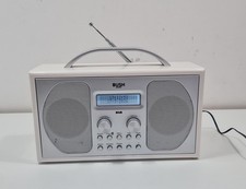 Bush Bluetooth DAB Radio Retro Gloss White TESTED WORKING With Adapter 