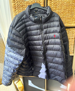 Polo Ralph Lauren Men’s Black Down Puffer Jacket Full Zip Pockets Logo 4XB