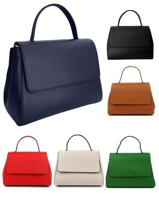   Damentasche Schultertasche Handtasche  Bag echt Leder Made in Italy 7003  