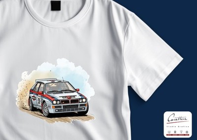 T-SHIRT AUTO SHIRT LANCIA DELTA INTEGRALE EVOLUTION MARTINI - Sketch