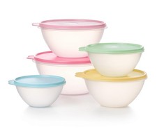 Tupperware Wonderlier Plastic Food Storage Container Set with Lids 5 Count