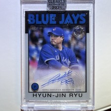 2021 Topps Clearly Authentic Autographs - 1986 Topps Baseball Hyun-Jin Ryu...