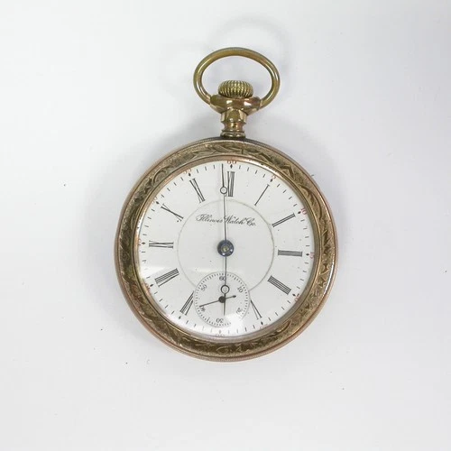 1899 Mens 10Y-GF 18S 15S Illinois Lever Set Ornate OF Pocket Watch  - Repair