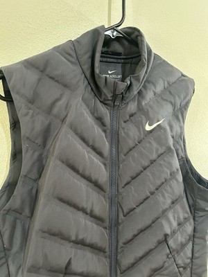 Nike Women's Sz L Aeroloft Repel Golf Running Hiking Vest Blue