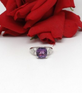 Sterling Silver NWOT JTV Amethyst Ring Size 10 5.84g CAT CHARITY