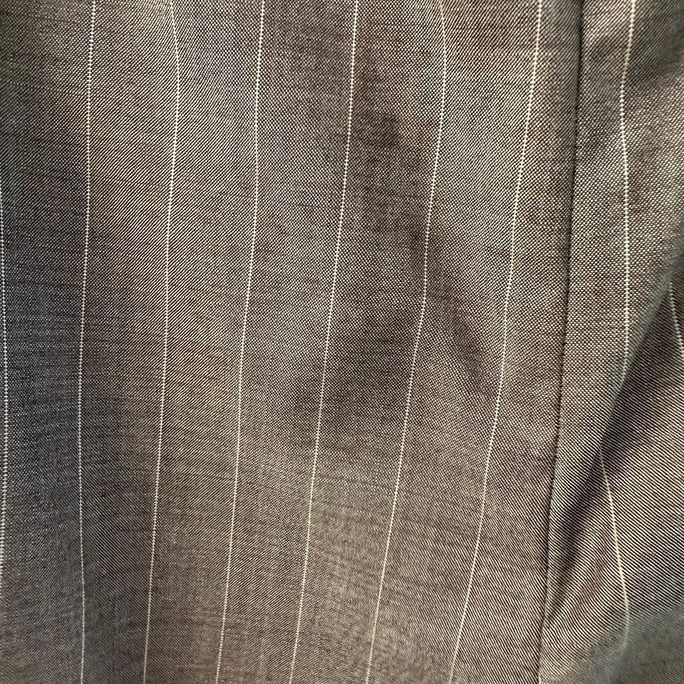 Calça feminina Eskandar listra de lã bege tamanho M-G - Imagem 4 de 4