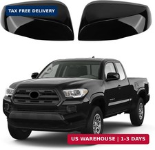 Gloss Black Replacement Mirror Cover Caps for 2016-2023 Toyota Tacoma with Turn