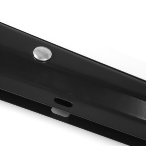 30" Black Steel Straight Spring Loaded Mud Flap Hangers 2.5" Bolt for Semi Truck - Picture 6 of 7