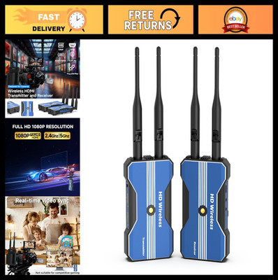 Wireless HDMI Transmitter & Receiver Kit, 820FT 1080P Full HD, Dual Band, IR Rem